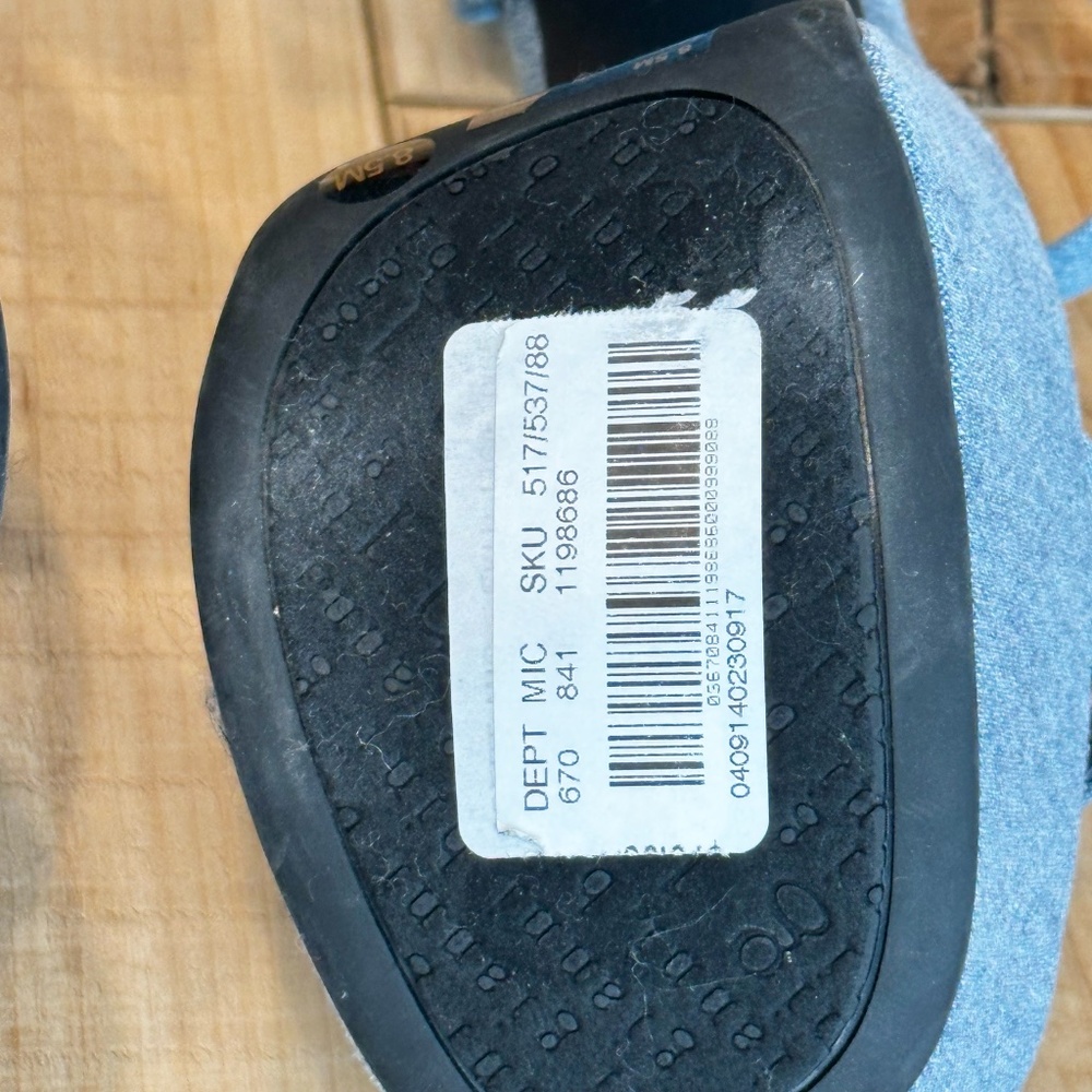 💕CCO💕 NWT Gianni Bini Platform Ankle Strap Open Toe Sandals Heels Blue 8 1/2 - Picture 9 of 16